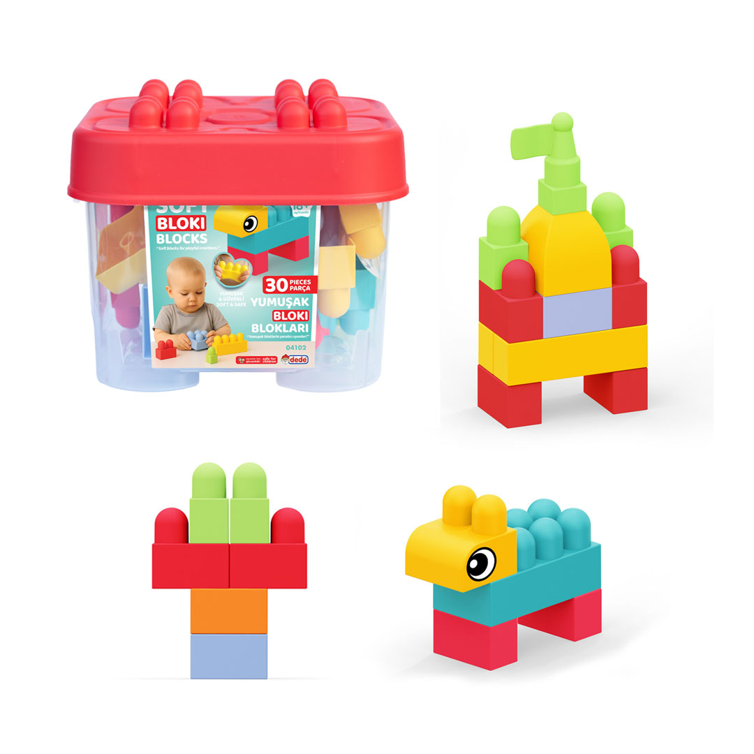 Yumuşak Bloki Blokları Kova 30 Parça