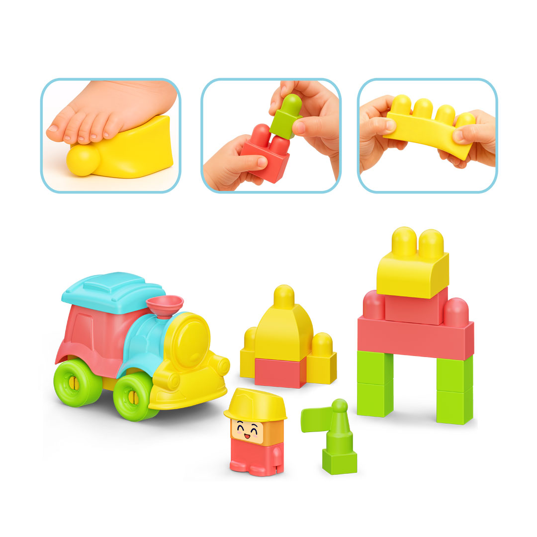 Yumuşak Bloki Blokları Tren Set 24 Parça