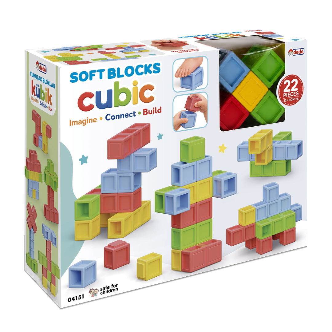 Yumuşak Bloklar Kübik 22 Parça 