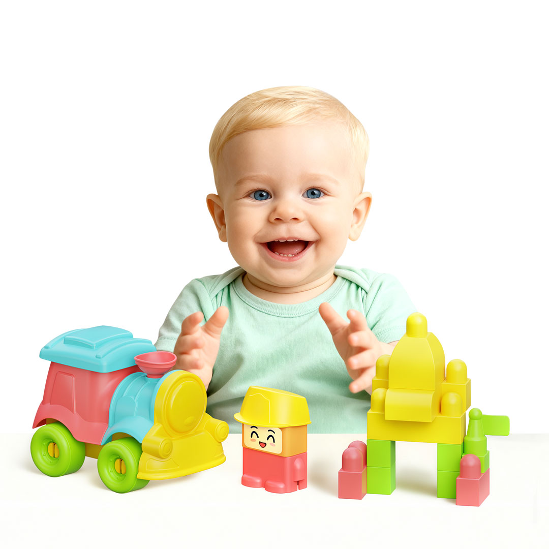 Yumuşak Bloki Blokları Tren Set 24 Parça