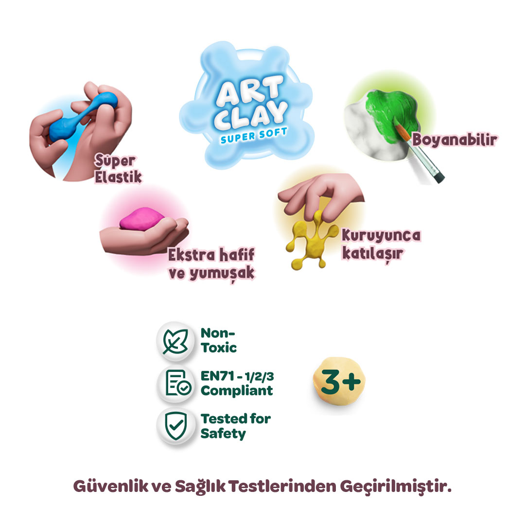 Art Clay Deniz Canlıları Süper Hafif Kil