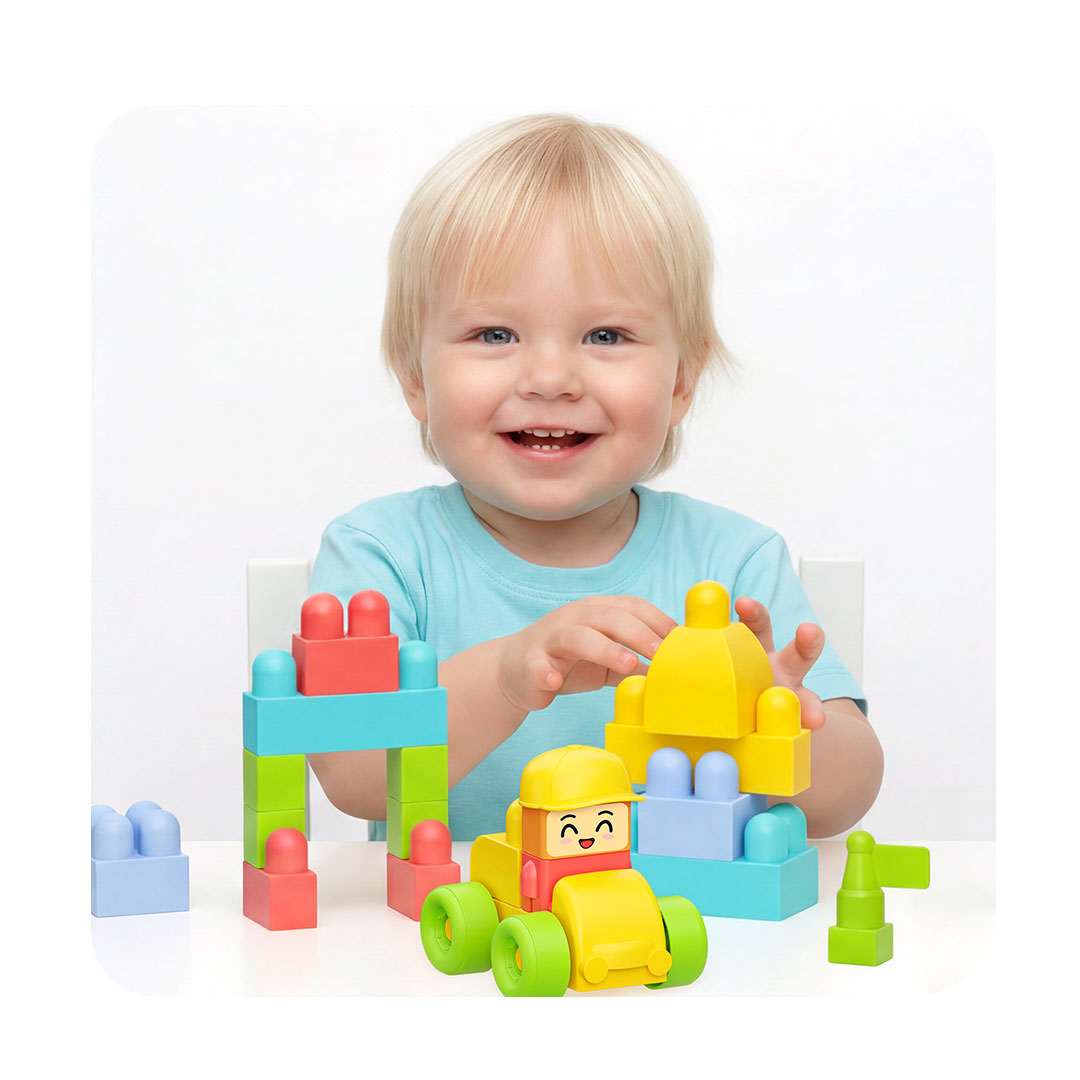 Yumuşak Bloki Blokları Araba Set 24 Parça