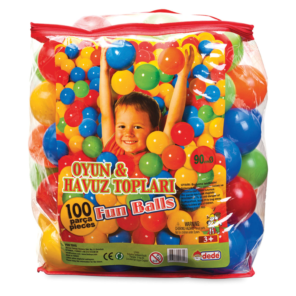 Fun Balls 9 cm 100 pcs in a Bag