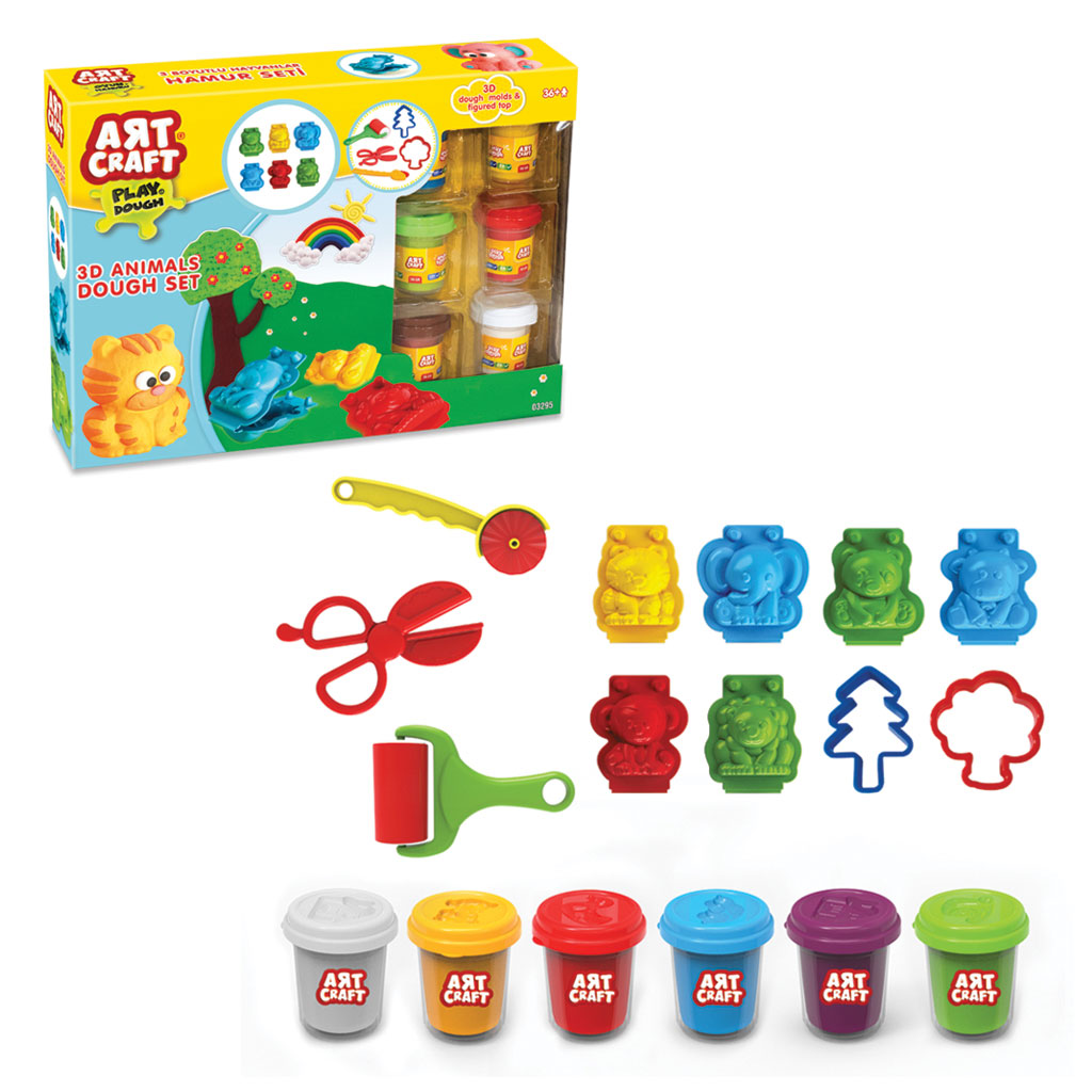 3 Boyutlu Hayvan Hamur Set