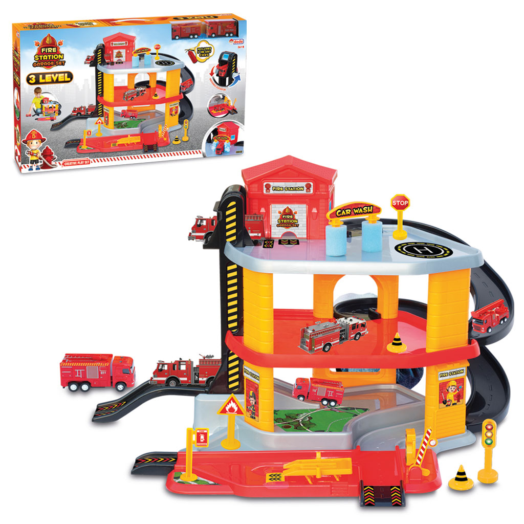 3 Level Fire Station Garage Set