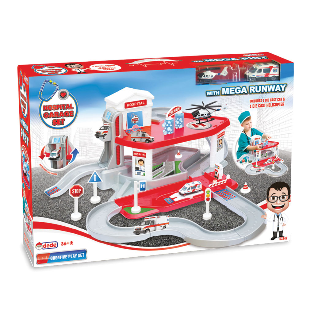 2 Level Hospital Garage Set and Mega Pist