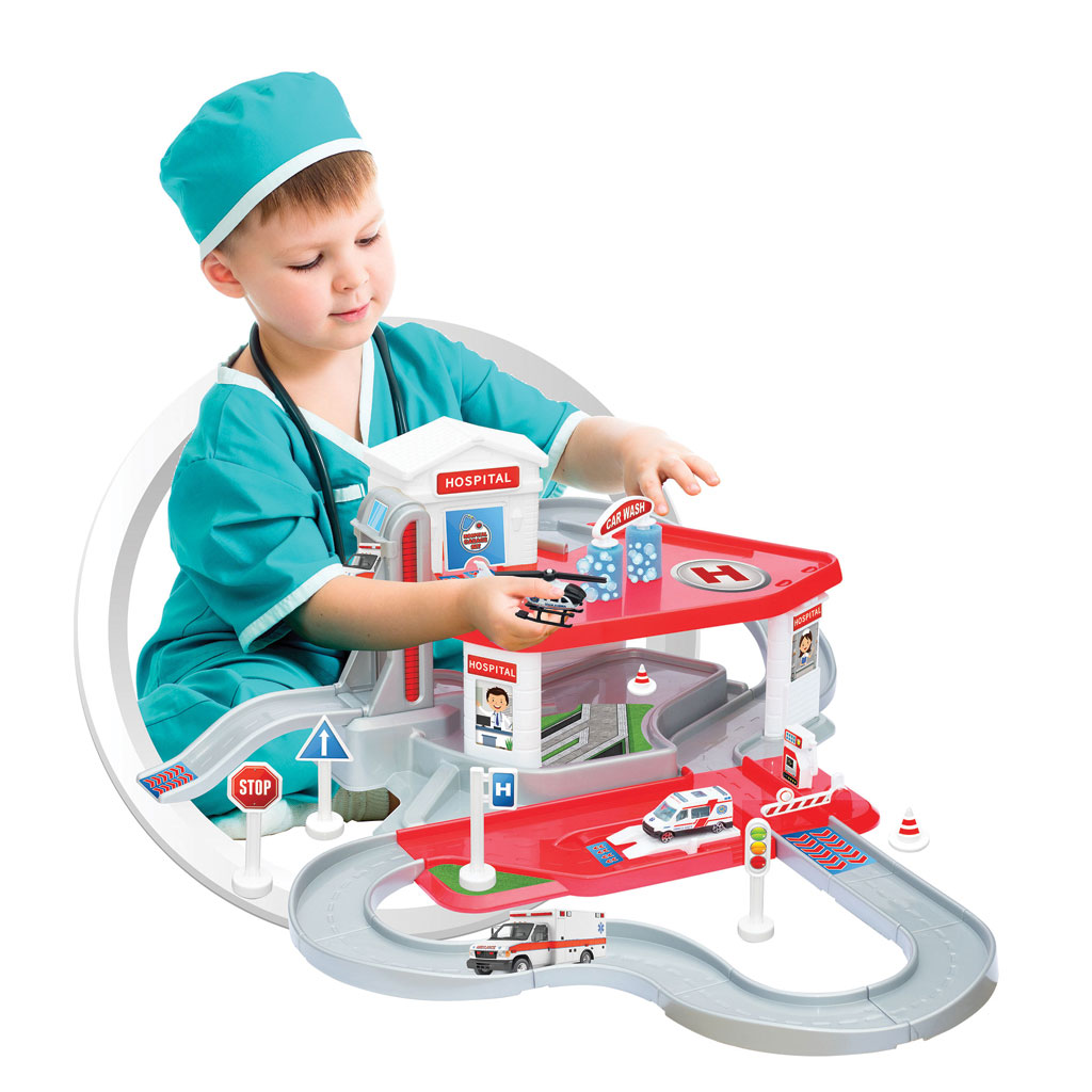 2 Level Hospital Garage Set and Mega Pist