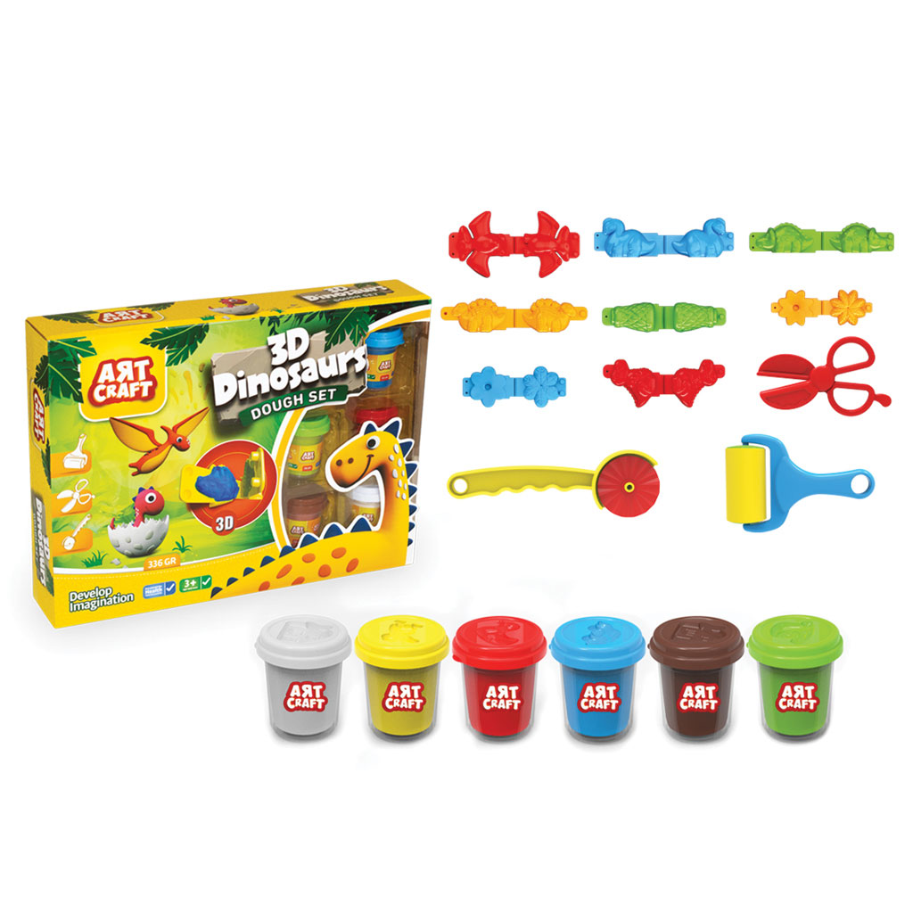 Üç Boyutlu Dinazor Hamur Set