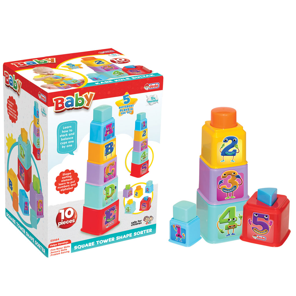 Square Tower Shape Sorter