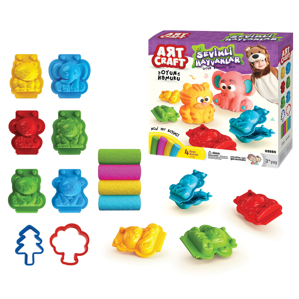 Art Craft 3D Animals Dough Set 200 gr