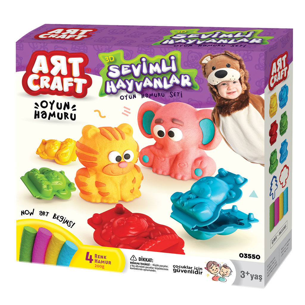 Art Craft 3D Animals Dough Set 200 gr