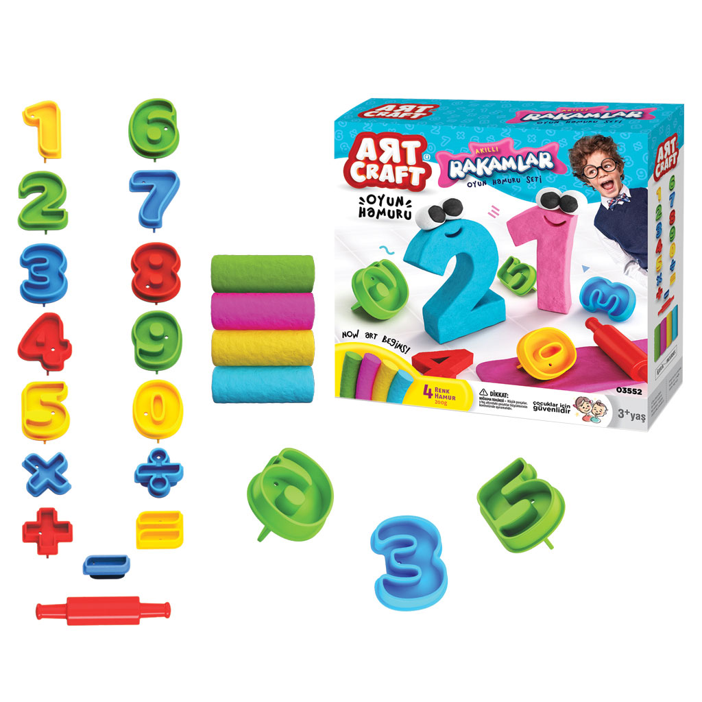 Art Craft 3D Numbers Dough Set 200 gr