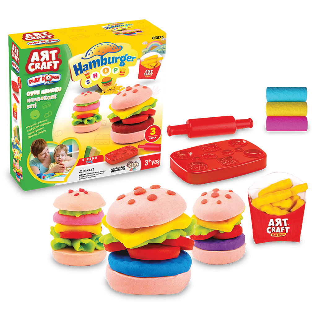 Art Craft Hamburger Play Dough Set 150 gr