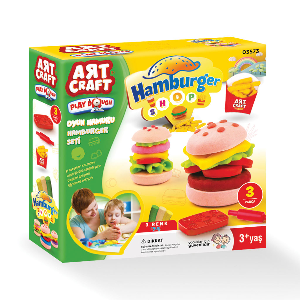 Art Craft Hamburger Play Dough Set 150 gr