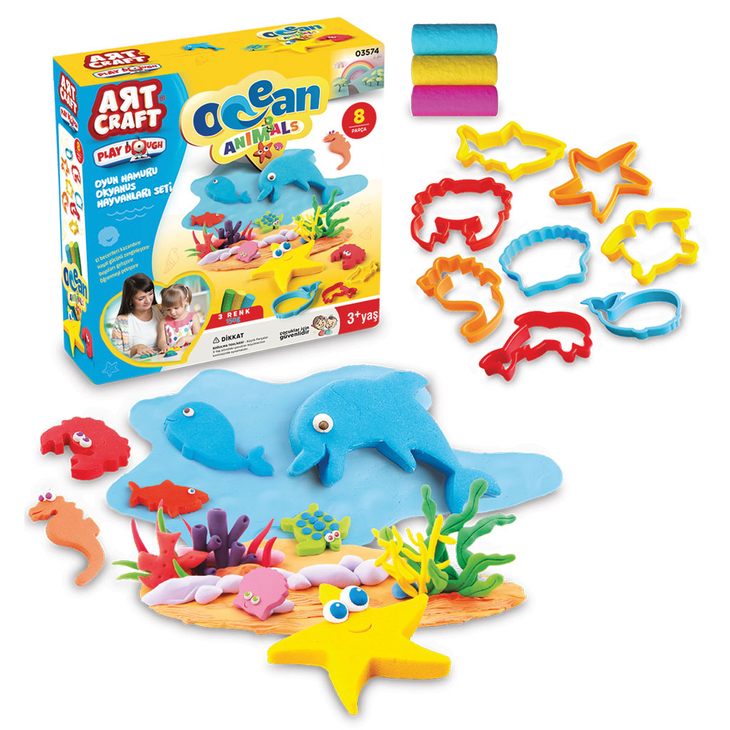 Art Craft Ocean Animals Play Dough Set 150 gr