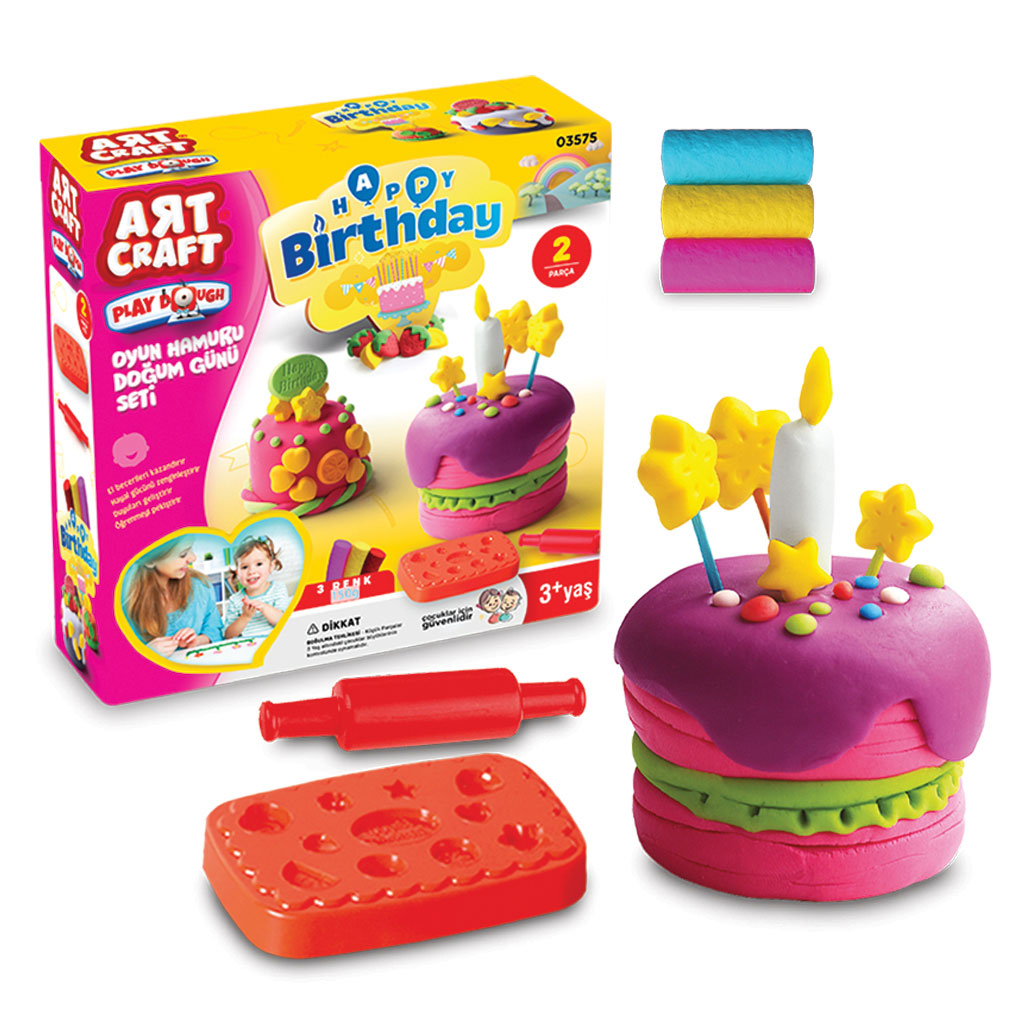 Art Craft Birthday Play Dough Set 150 gr