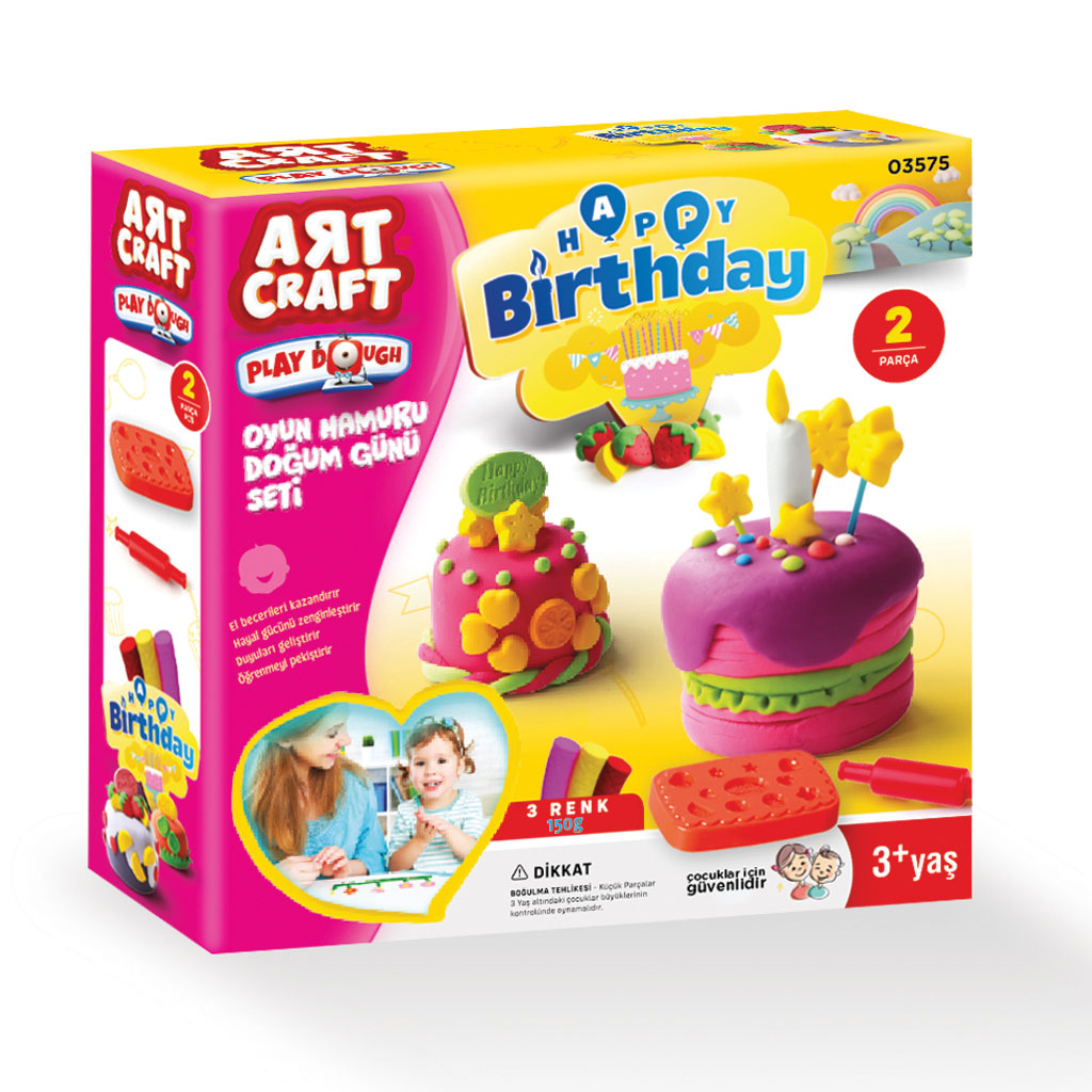 Art Craft Birthday Play Dough Set 150 gr