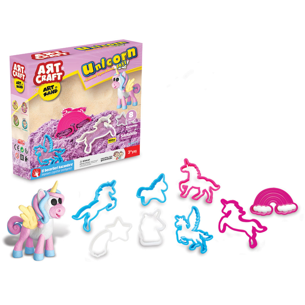 Art Craft 500 gr Unicorn Modelling Play Sand Set