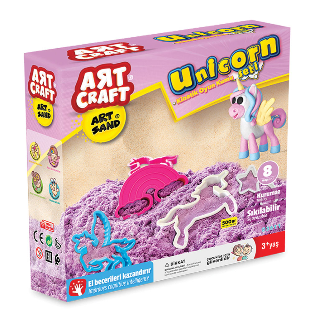 Art Craft 500 gr Unicorn Modelling Play Sand Set