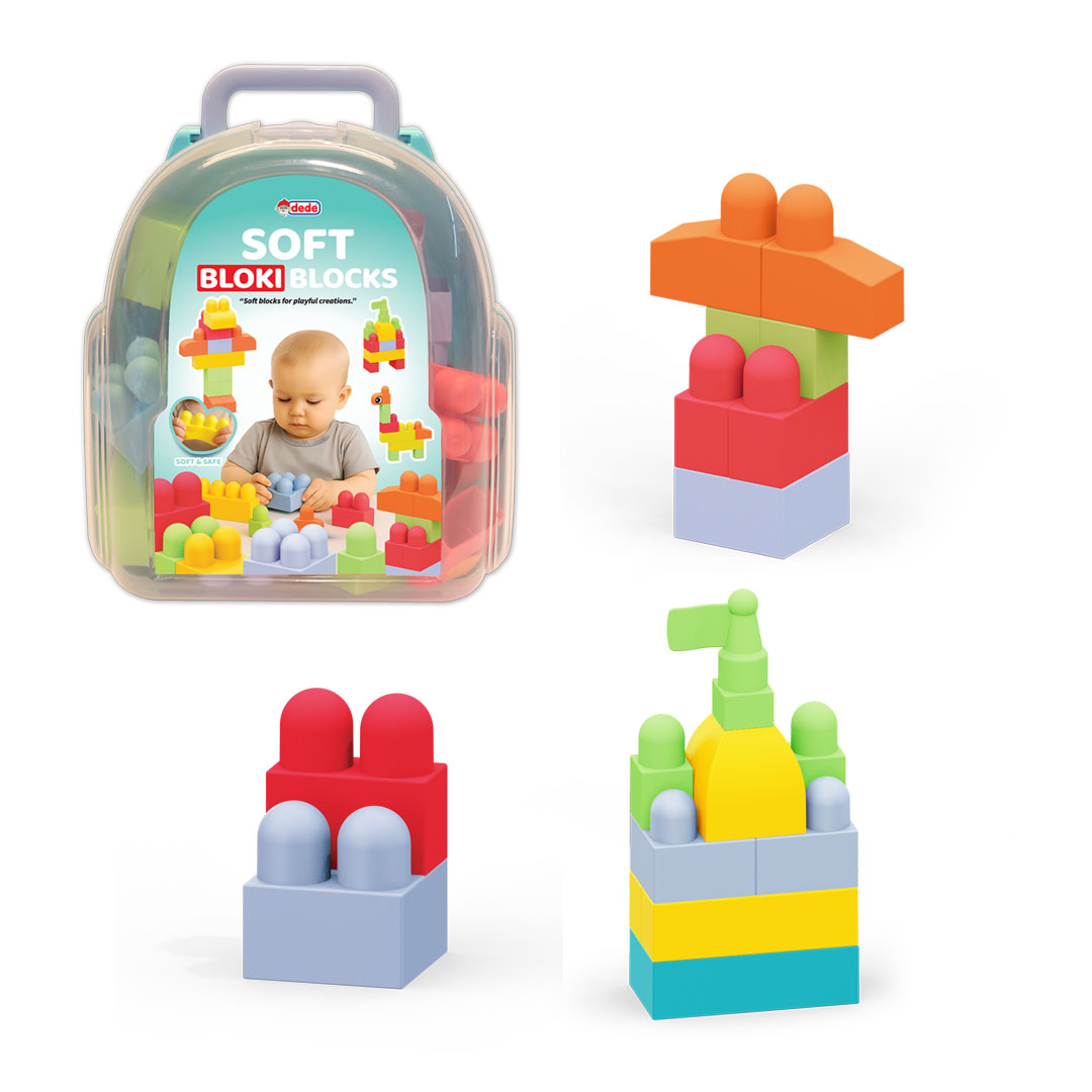 Yumuşak Bloki Blokları Sırt Çantası 35 Parça