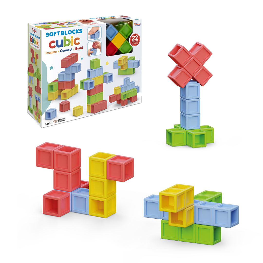 Yumuşak Bloklar Kübik 22 Parça 