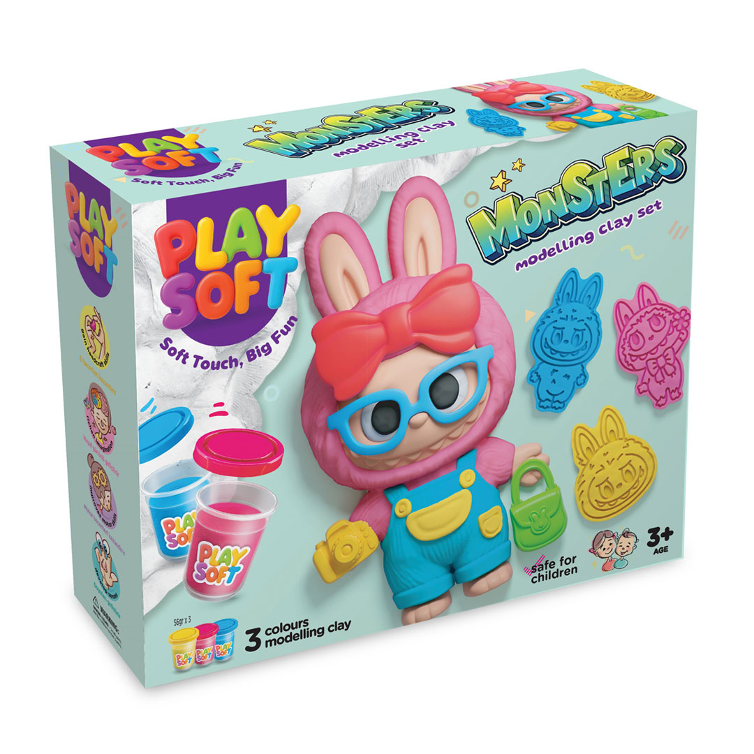Playsoft Monsters Modelling Clay Set