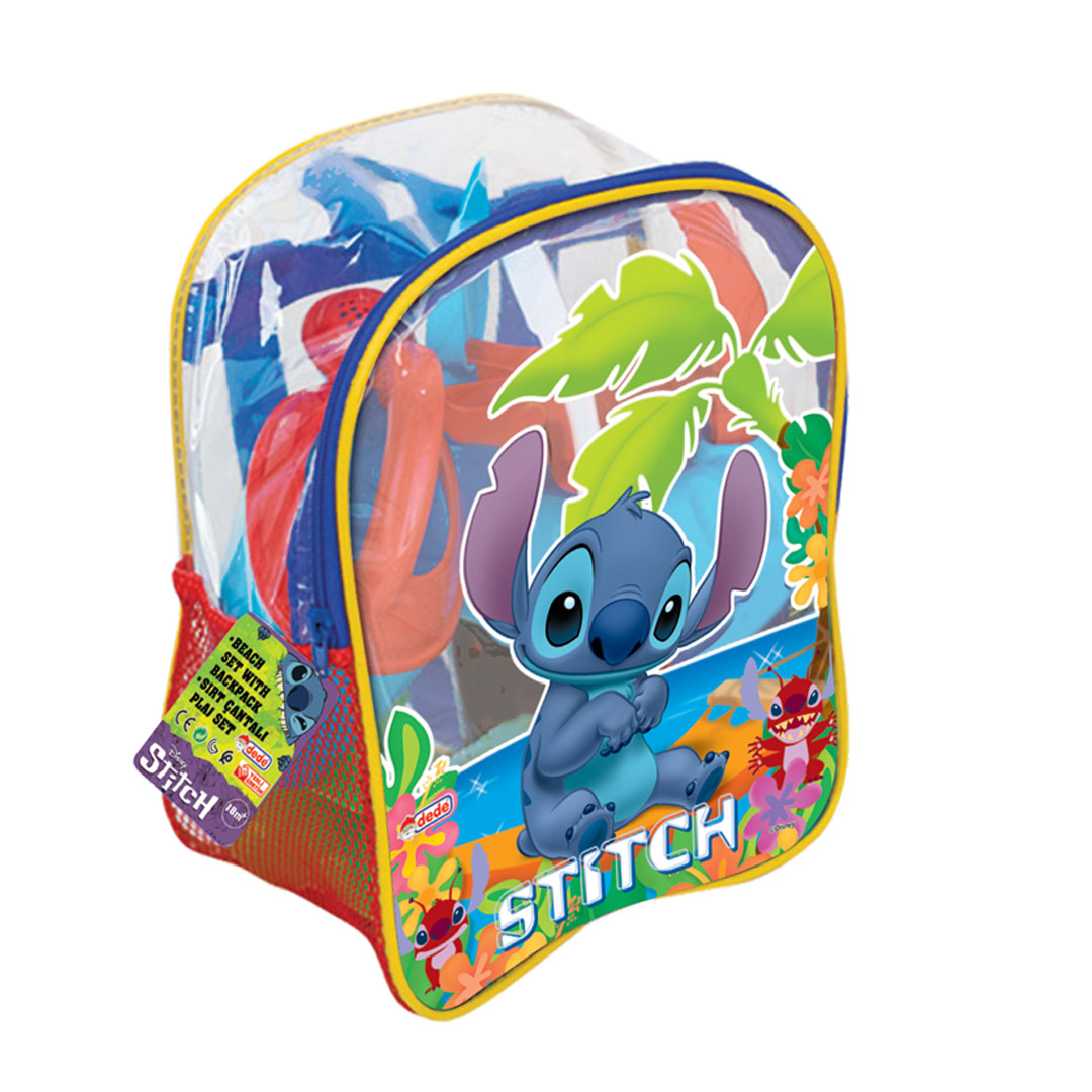Stitch Resimli Sırt Çantalı Plaj Set