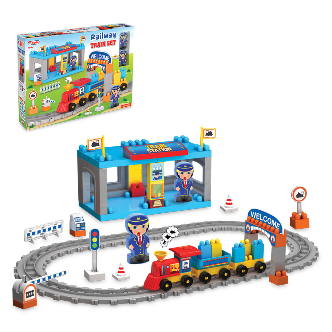 Railway Train Set 61 Pcs