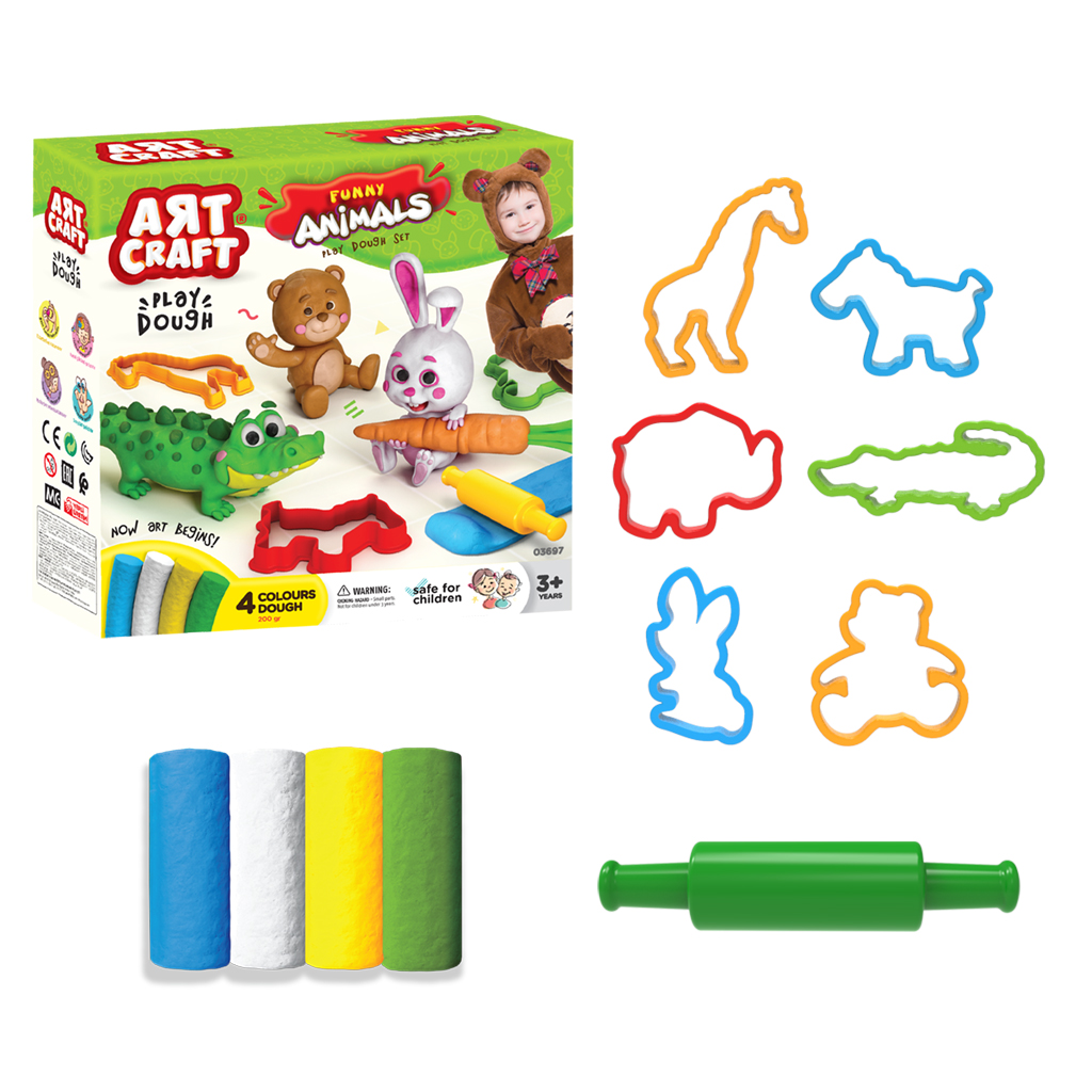 Art Craft Funny Animals Dough Set 200 gr