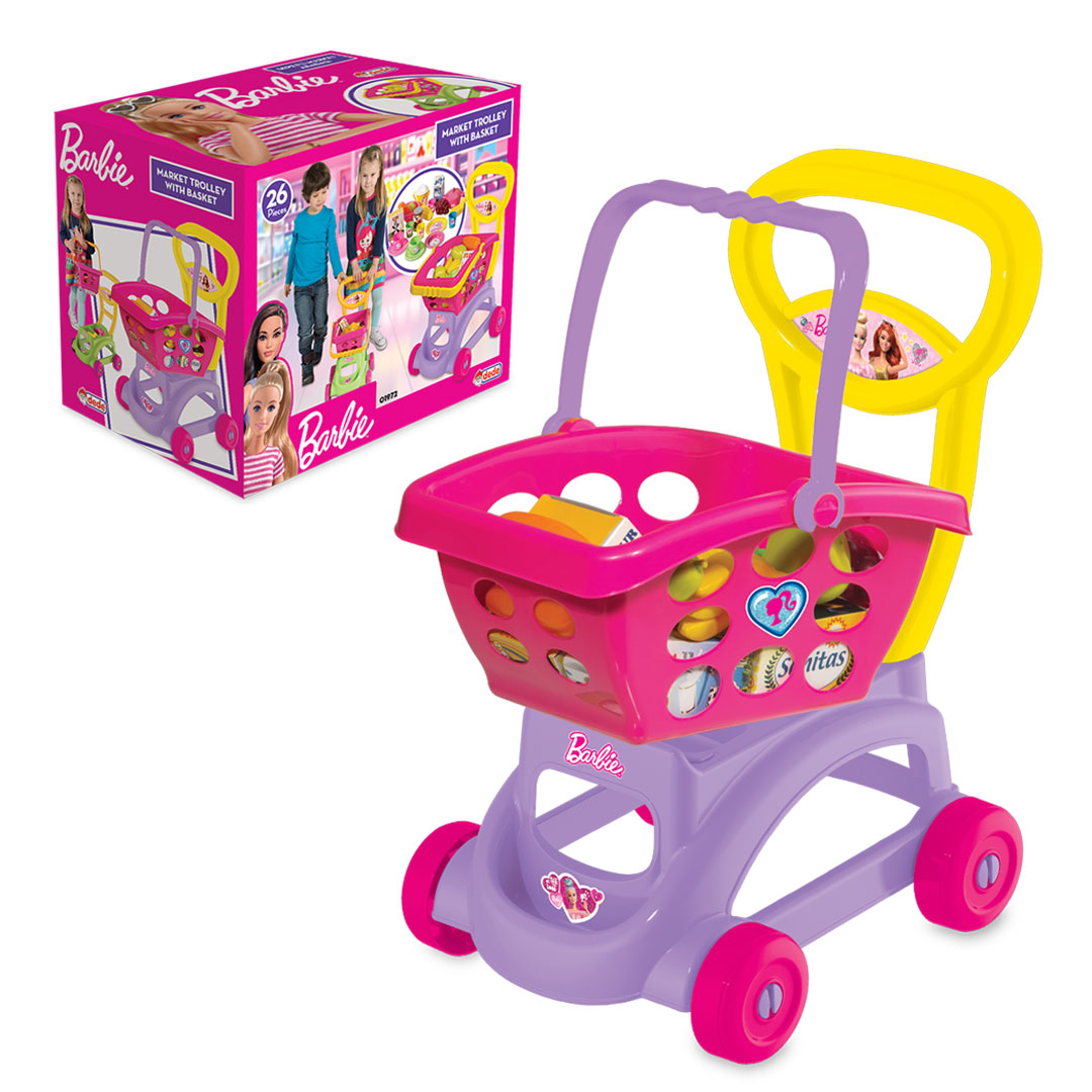 Barbie Market Trolley With Basket