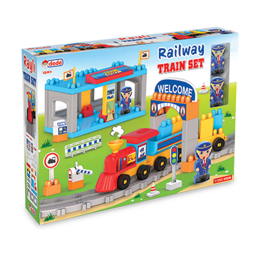 Railway Train Set 61 Pcs