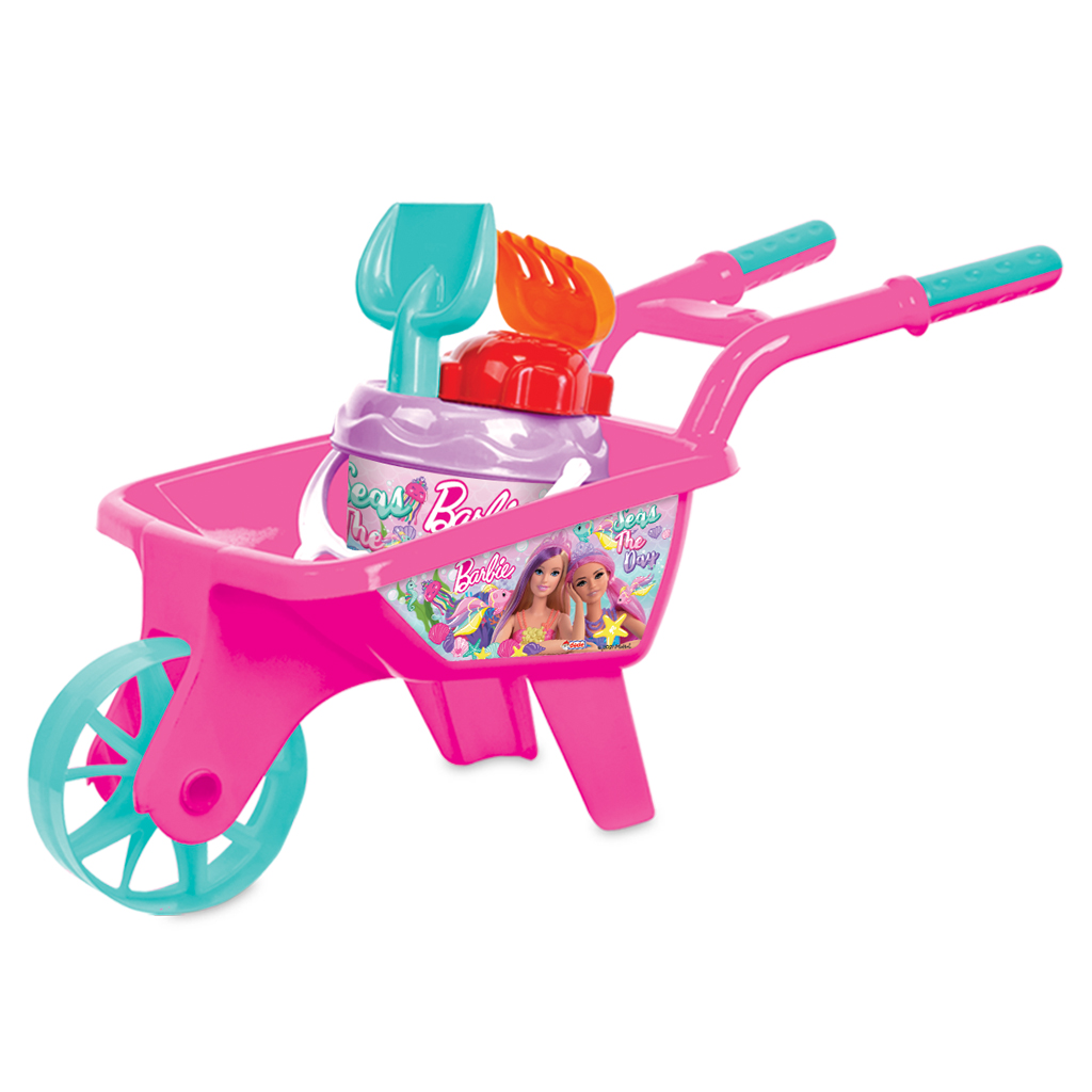 Barbie Wheel Barrow Beach Set