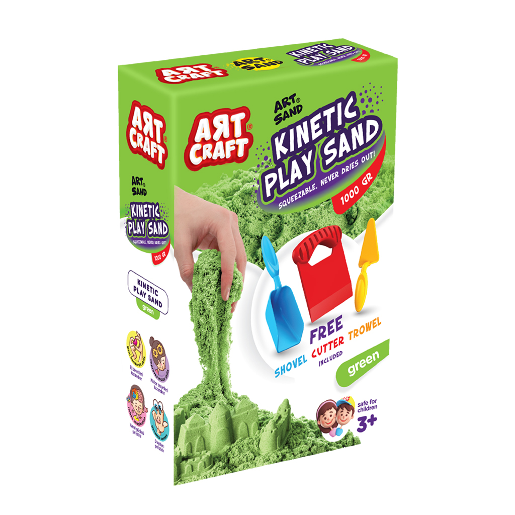 Art Craft 1000 gr Modelling Sand green