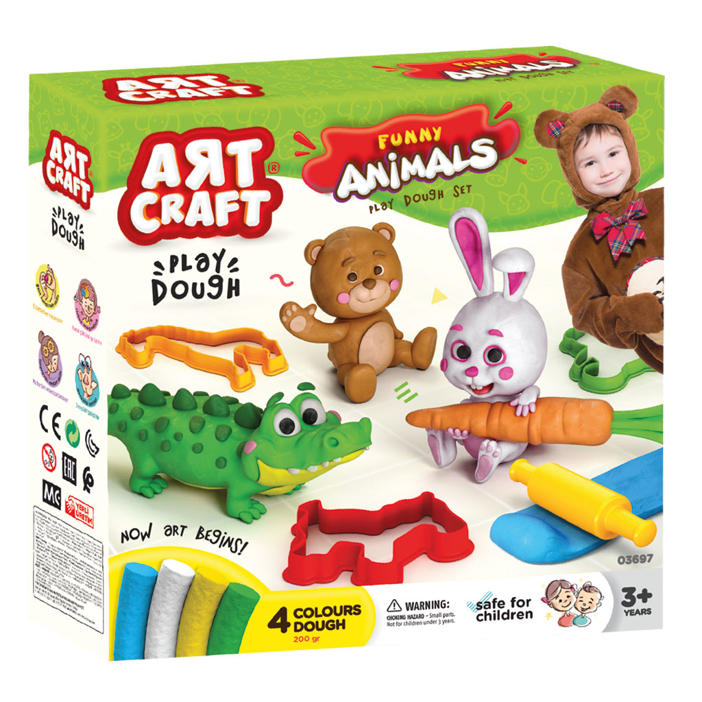 Art Craft Funny Animals Dough Set 200 gr