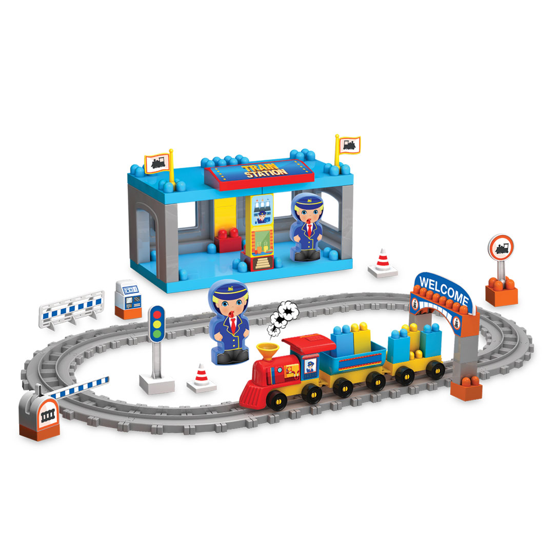 Railway Train Set 61 Pcs